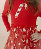 Petite Hailey - Candy Cane Red Tutu Dress