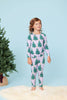 Pink Chicken - Purple Flocked Tree Bamboo Pajama Set