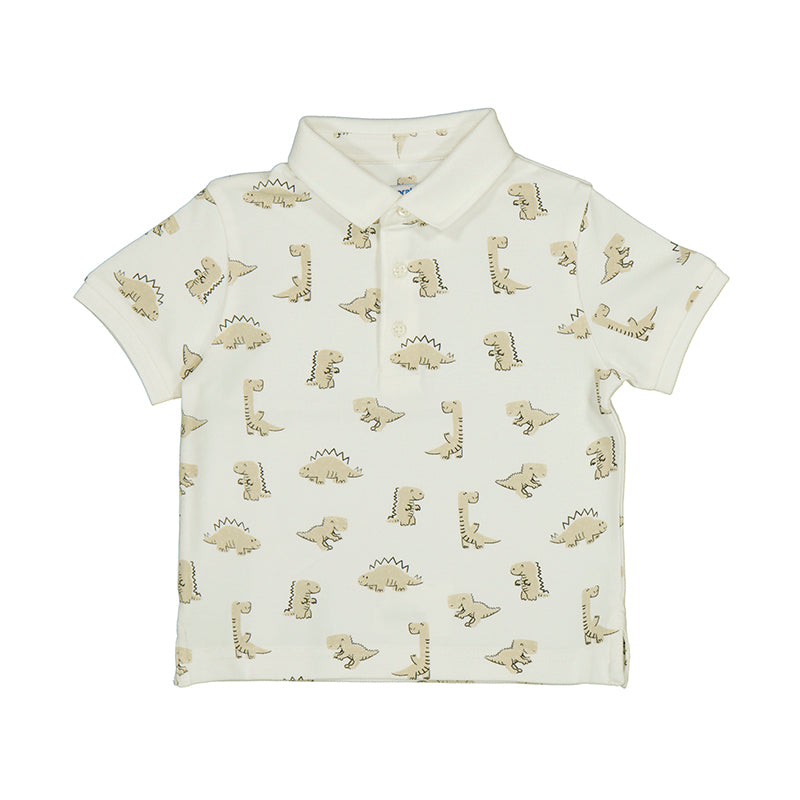 S/S Polo Dinosaurs Cream