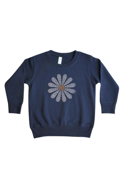 White Studded Daisy Sweatshirt