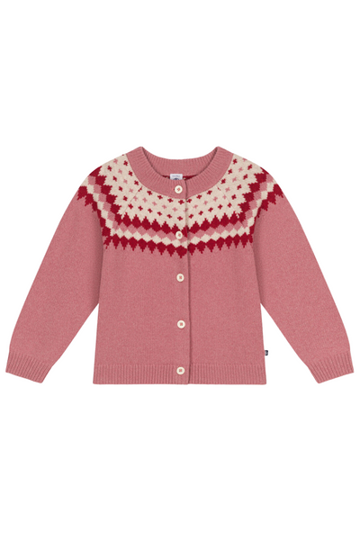 Petit Bateau - Multi Pink Jacquard Cardigan