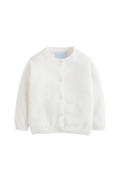 Little English - White Essential Cardigan