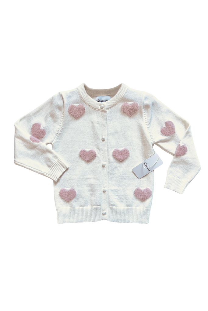 Ce Ce Co - Off White Heart Cardigan