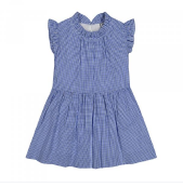 Busy Bees - Kinsley Dropwaist Dress Mini Blue Check