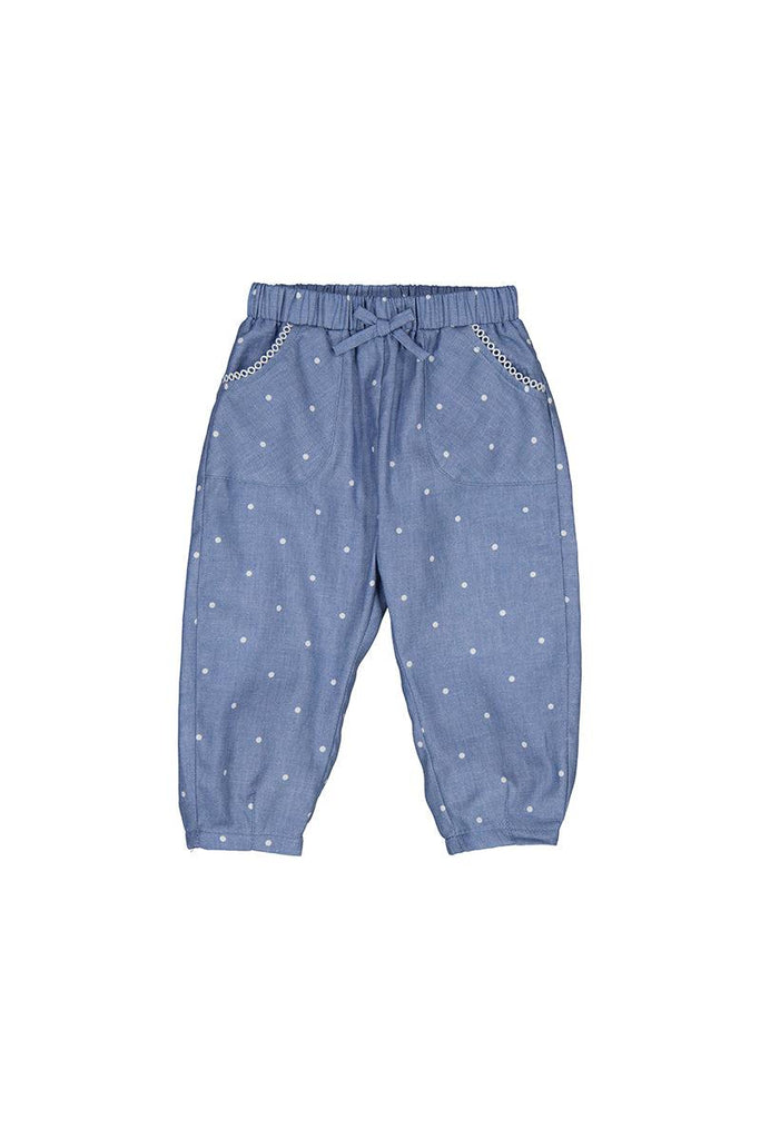 Polka Dot Trousers Blue