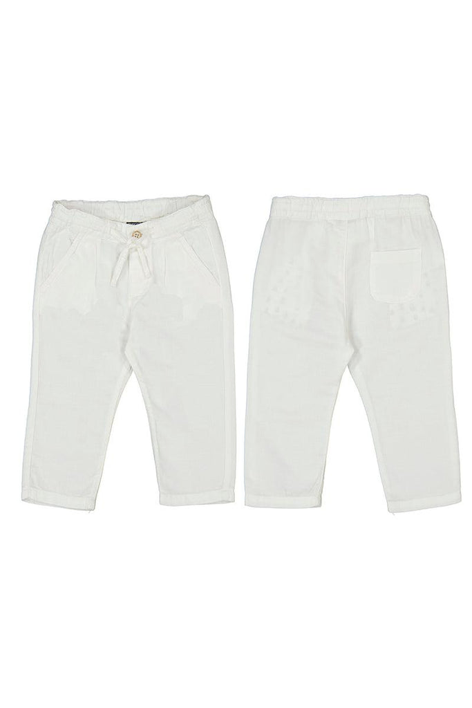 Boy Linen Trousers White