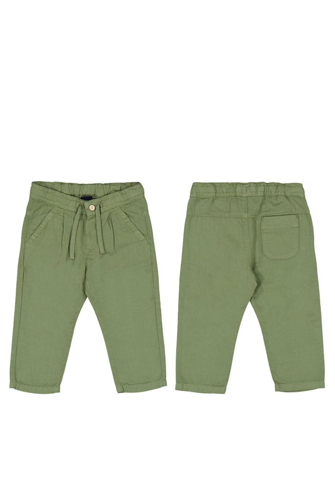 Boy Linen Trousers Sage