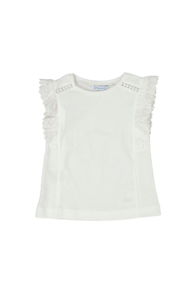 S/S Crochet T-Shirt White