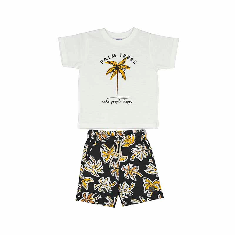 Palm Printed Bermuda Set