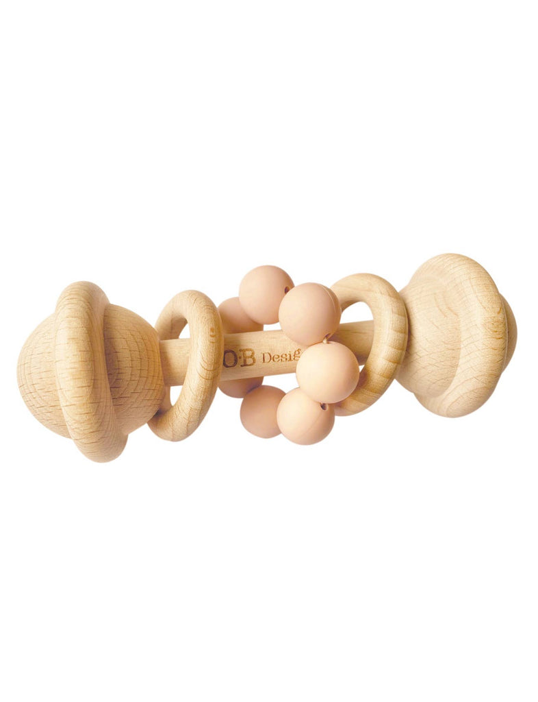 Peach Wooden Rattle Toy