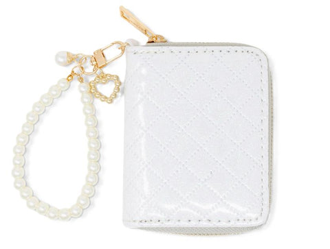 Sparkle Quilted Wallet White