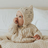 Huggalugs - Natural Leaf Lace Knit Hat