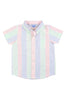 Ruffle Butts - Boys Multicolor Seersucker Short Sleeve Button Down