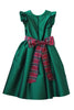 Susanne Lively - Green Holiday Plaid Sash Dress