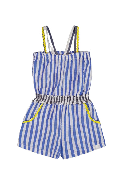 Deux Par Deux - Stripe Sleeveless Seersucker Romper