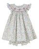 Luli & Me - Berry Bouquet Smock Dress Lilac Infant