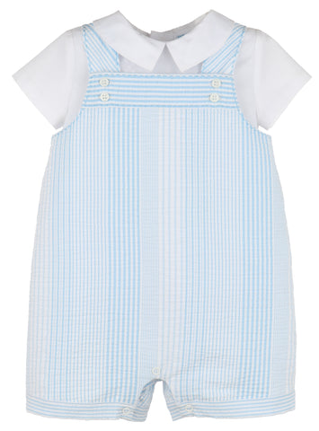 Luli & Me - Multi Stripe Boy Romper