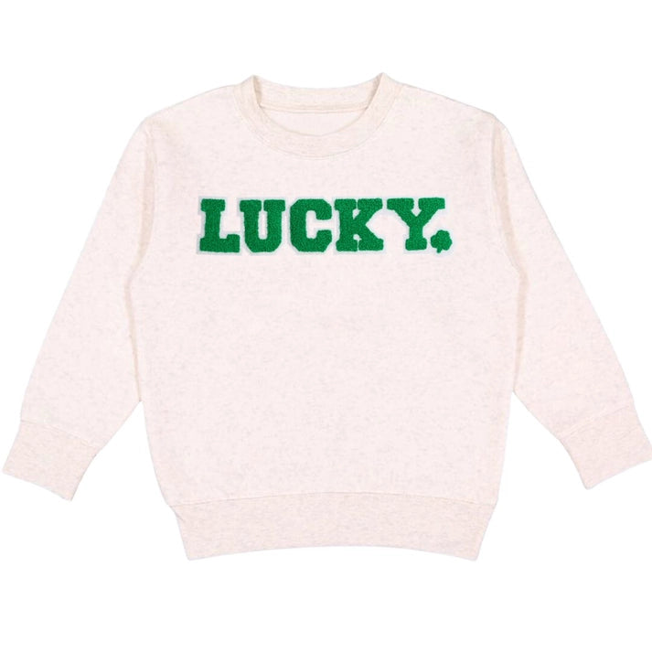 Lucky Varsity Patch St. Patrick's Day Sweatshirt