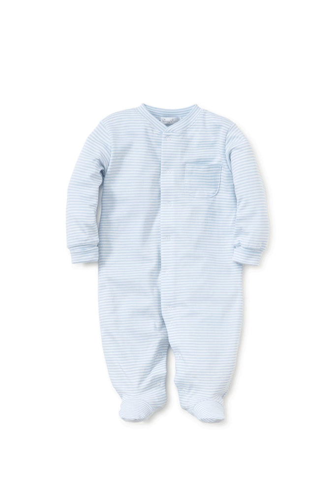 Kissy Kissy - Light Blue Striped Footie