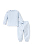 Long Sleeve Striped Pant Set - Blue