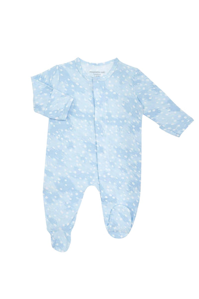 Light Blue Doeskin Modal Magnetic Footie