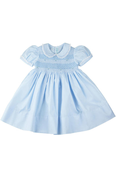 Feltman Brothers - Blue Lacy Smocked Dress