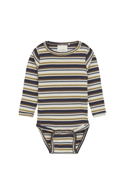 Robo - Parisian Night Striped Rib Bodysuit