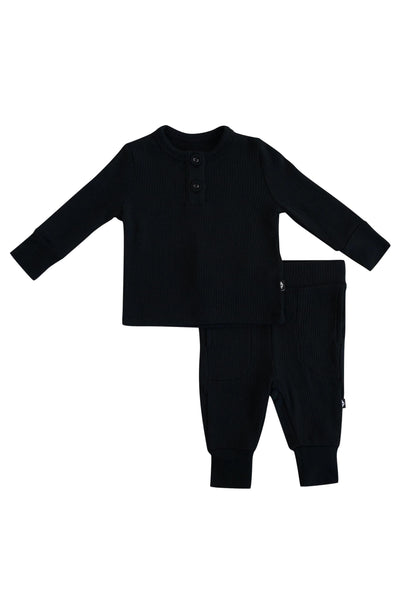 Kyte Baby - Midnight Ribbed Henley Set