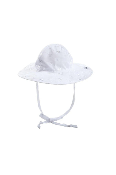 UPF50+ Floppy Sun Hat - White Eyelet