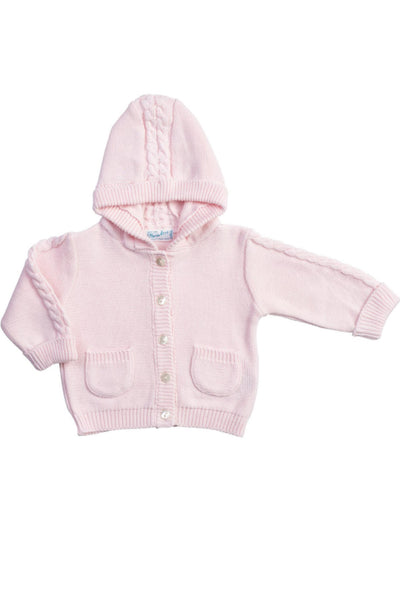 Feltman Brothers - Light Pink Hooded Cable Cardigan