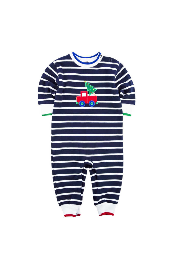 Florence Eiseman - Truck & Tree Stripe Knit Longall