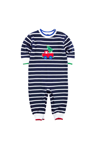 Florence Eiseman - Truck & Tree Stripe Knit Longall