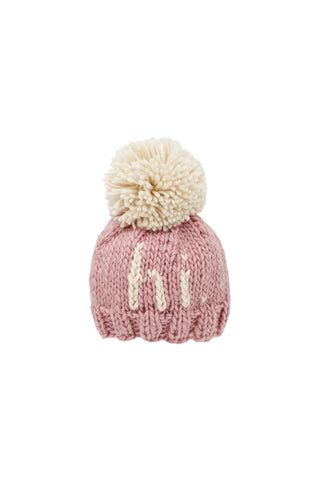 Huggalugs - "Hi" Knit Beanie - Pink