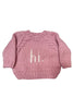 Huggalugs - "Hi" Crewneck Sweater - Pink