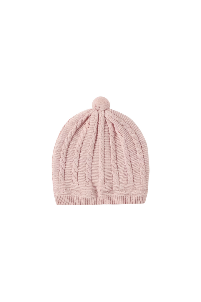 Rose Tricot Knit Hat