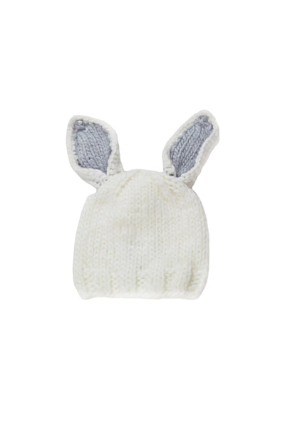 Blueberry Hill - White and Gray Bunny Hat