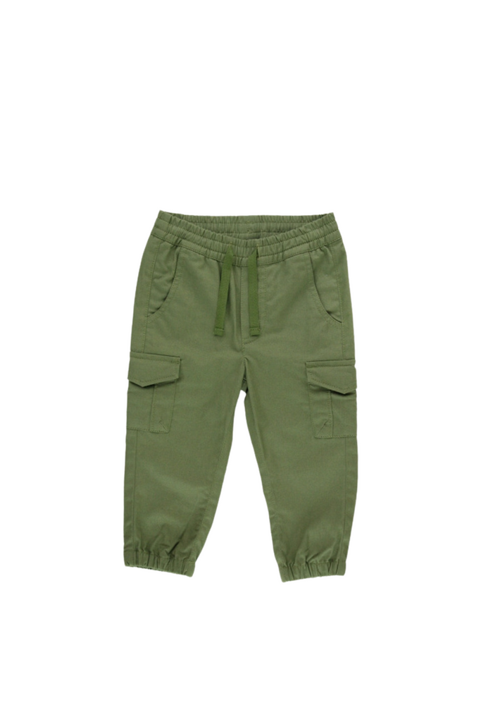 Ruffle Butts - Dusty Olive Slim Cargo Joggers