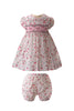 Rachel Riley - Floral Petal Smocked Dress & Bloomers Set