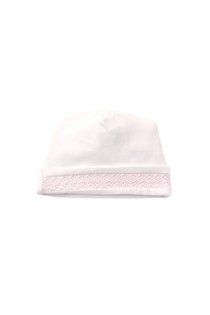 Kissy Kissy - White/Pink Charmed Smocked Hat