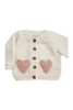 Blueberry Hill - Pink Heart Infant Cardigan