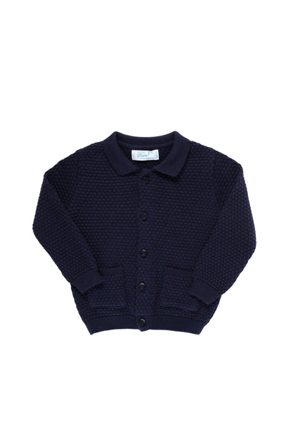 Feltman Brothers - Navy Popcorn Cardigan