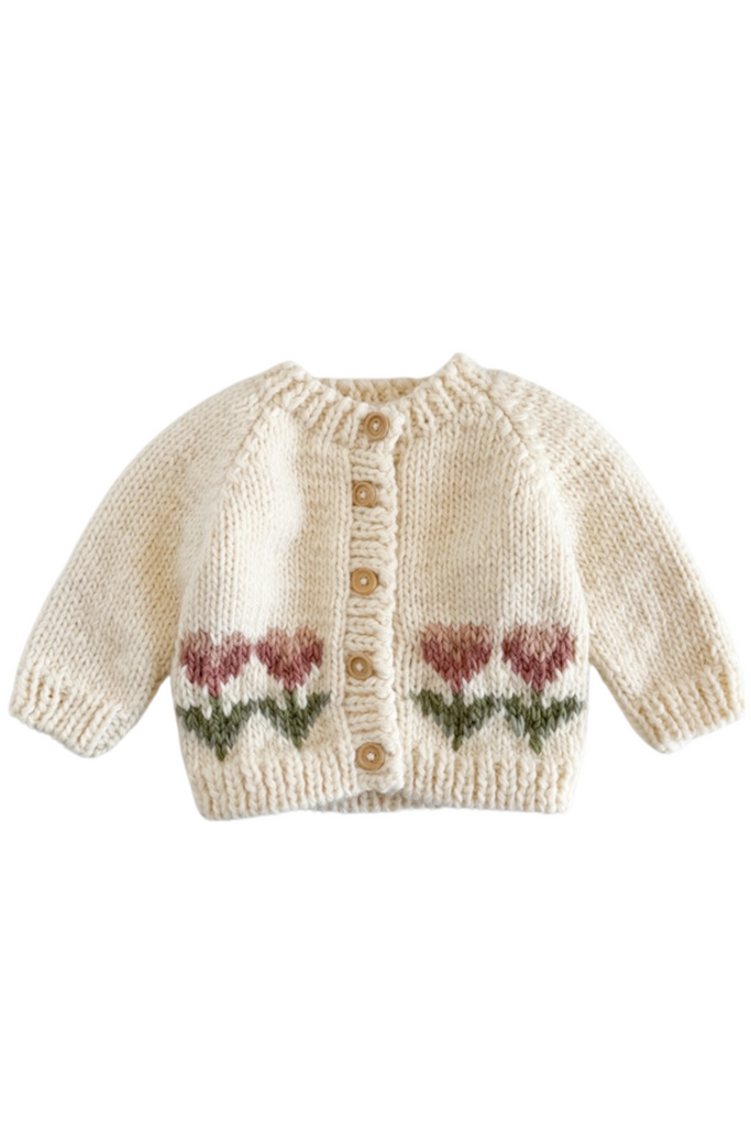 Figgy Friends - Tulip Flower Cardigan