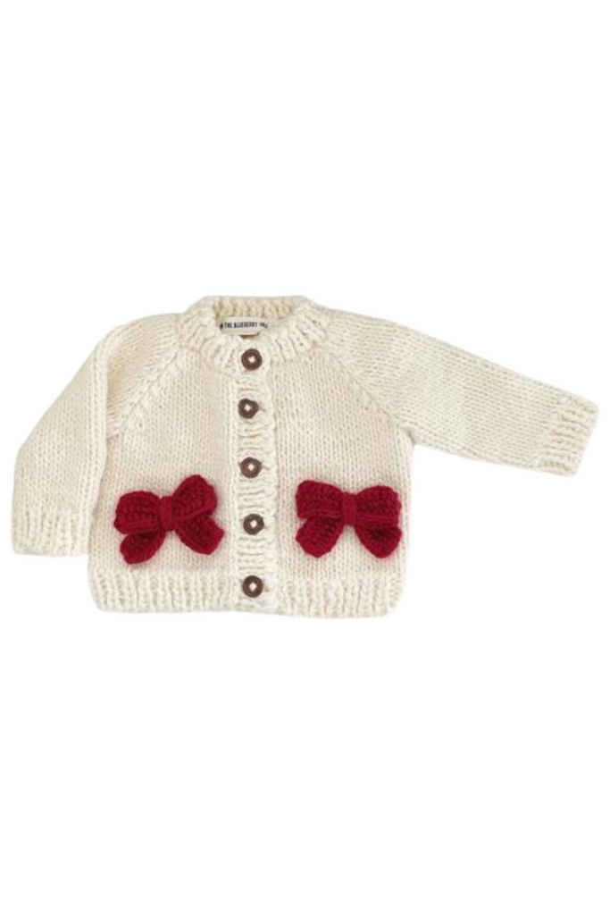 Blueberry Hill - Red Bow Cardigan