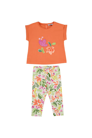 Orange T-Shirt and Legging Set