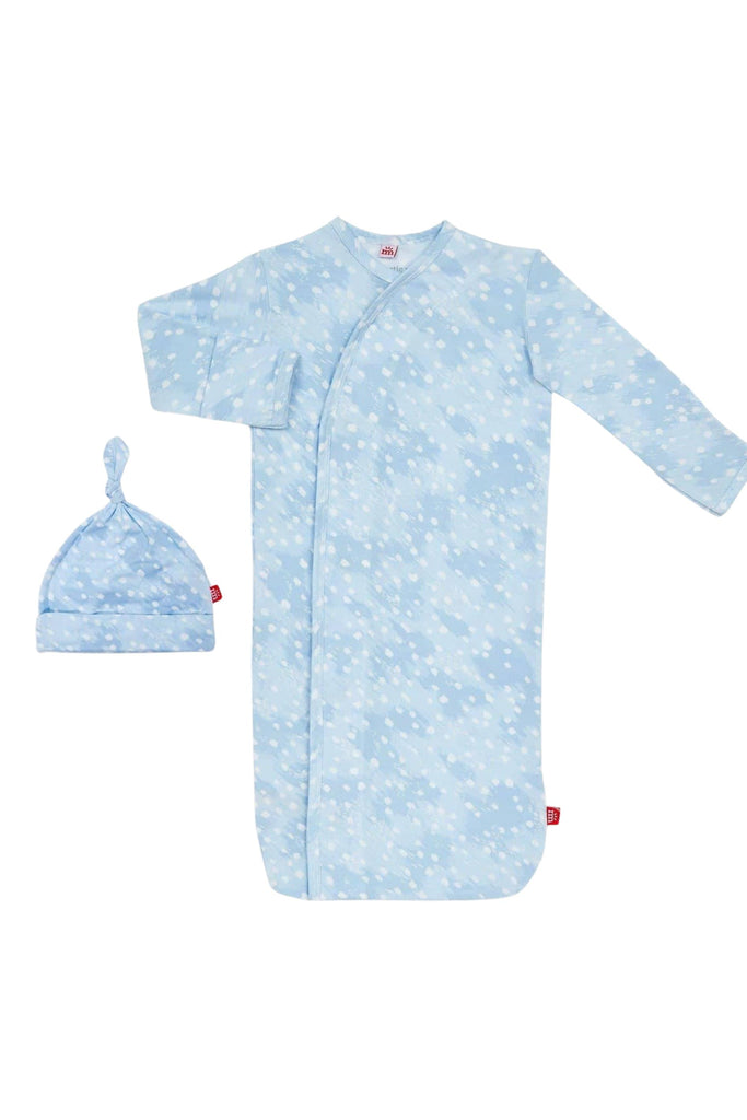 Magnetic Doeskin Gown Set - Blue