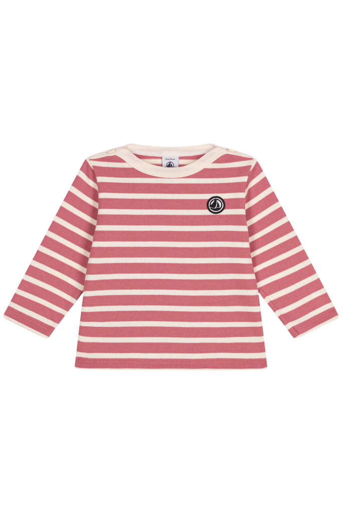 Pink Long Sleeve Striped Top