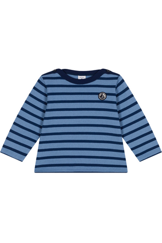 Blue Long Sleeve Striped Top