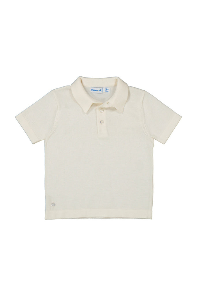 White Short Sleeve Polo