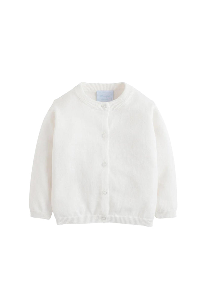 Little English - White Essential Cardigan Infant