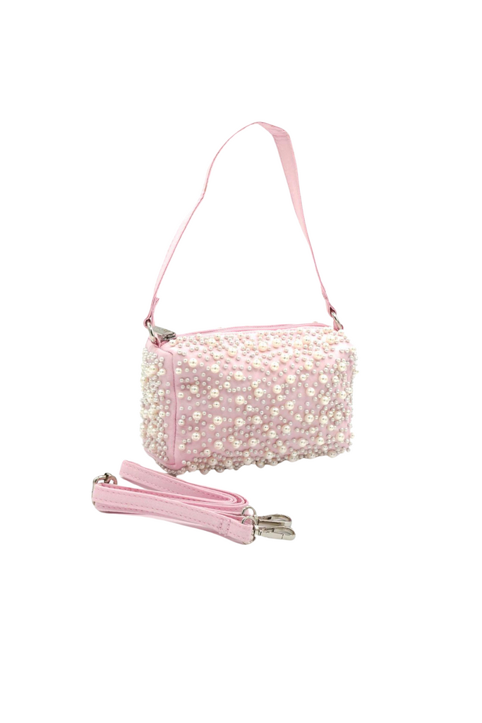 Pink Full Pearl 2 Strap Bag